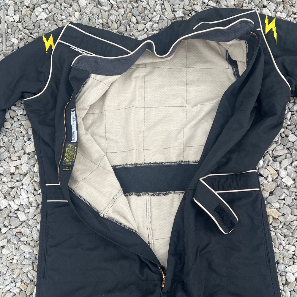 Impact Racing Suit SFI 3-2A/5 Black One Piece Driving Fire Suit Mens 3X 52 - Picture 16 of 16